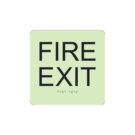 Nmc FIRE EXIT, 8X8, GLOW ADA GADA109BK